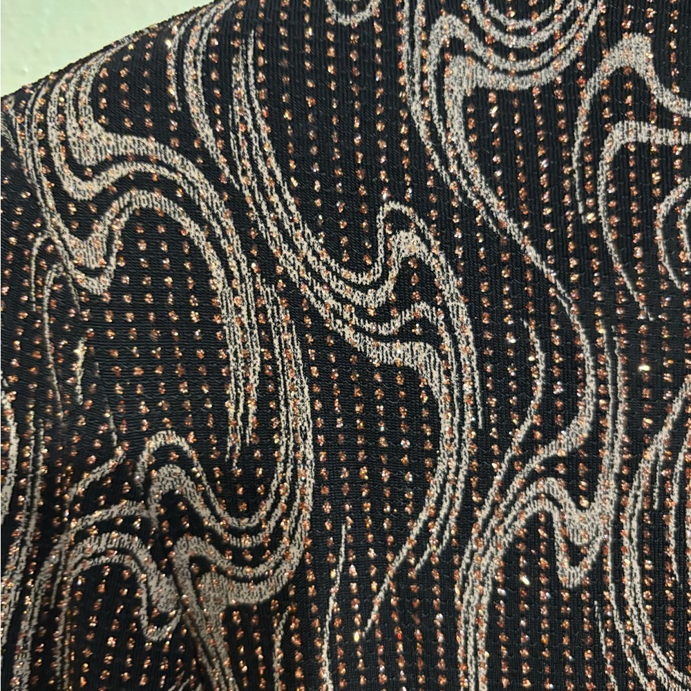 ONYX Nite Metallic Swirl Illusion Evening Top Size Small - Picture 10 of 10